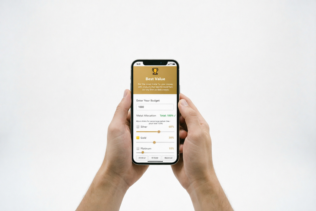 Hands holding phone with Silver Linings Savings Assistant